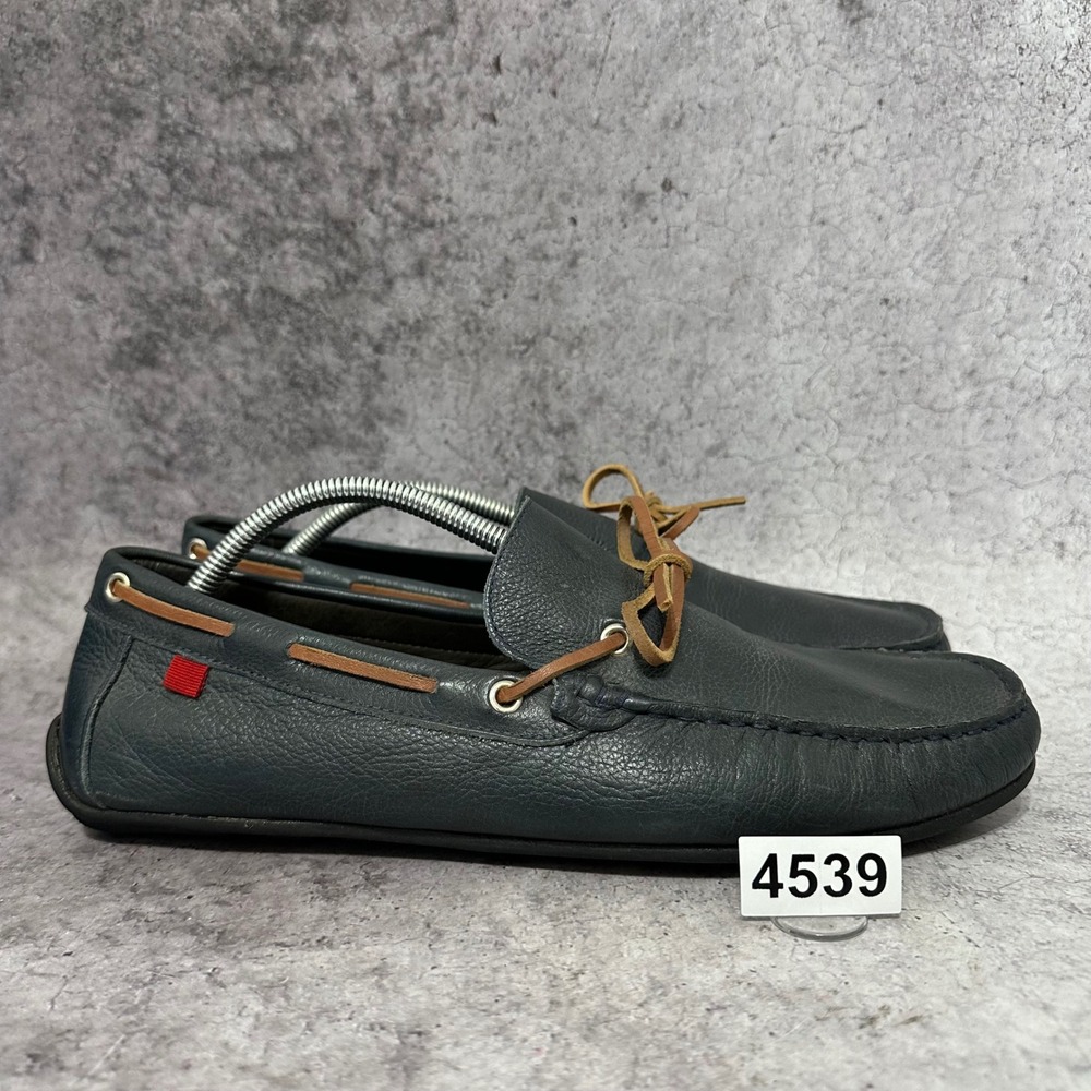 Marc Joseph Rockefeller Loafers Mens 11.5 Blue Leather Driving Shoes Brazil